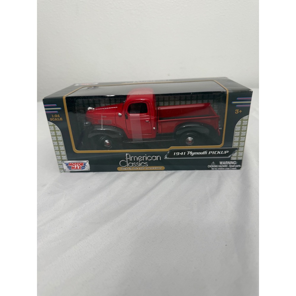 Motor Max American Classics 1941 Plymouth Pickup Red 1:24 Diecast Model 73200AC
